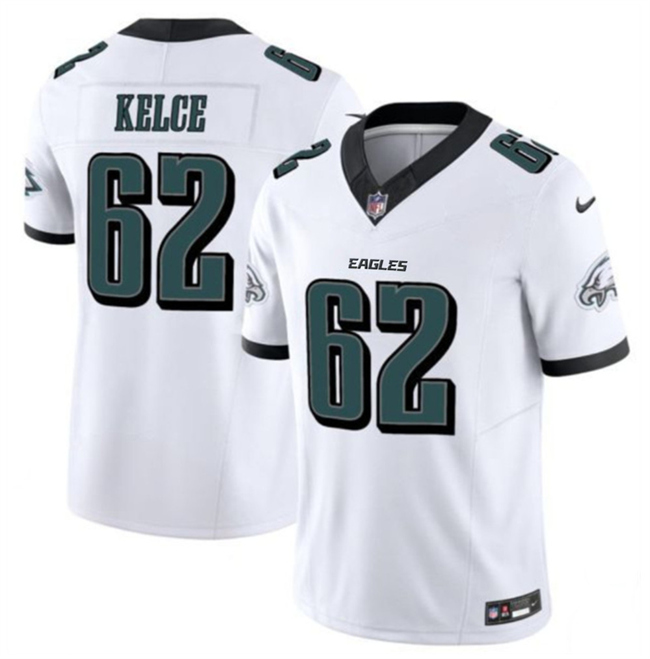 Youth Philadelphia Eagles #62 Jason Kelce White New F.U.S.E Vapor Untouchable Limited Stitched Football Jersey